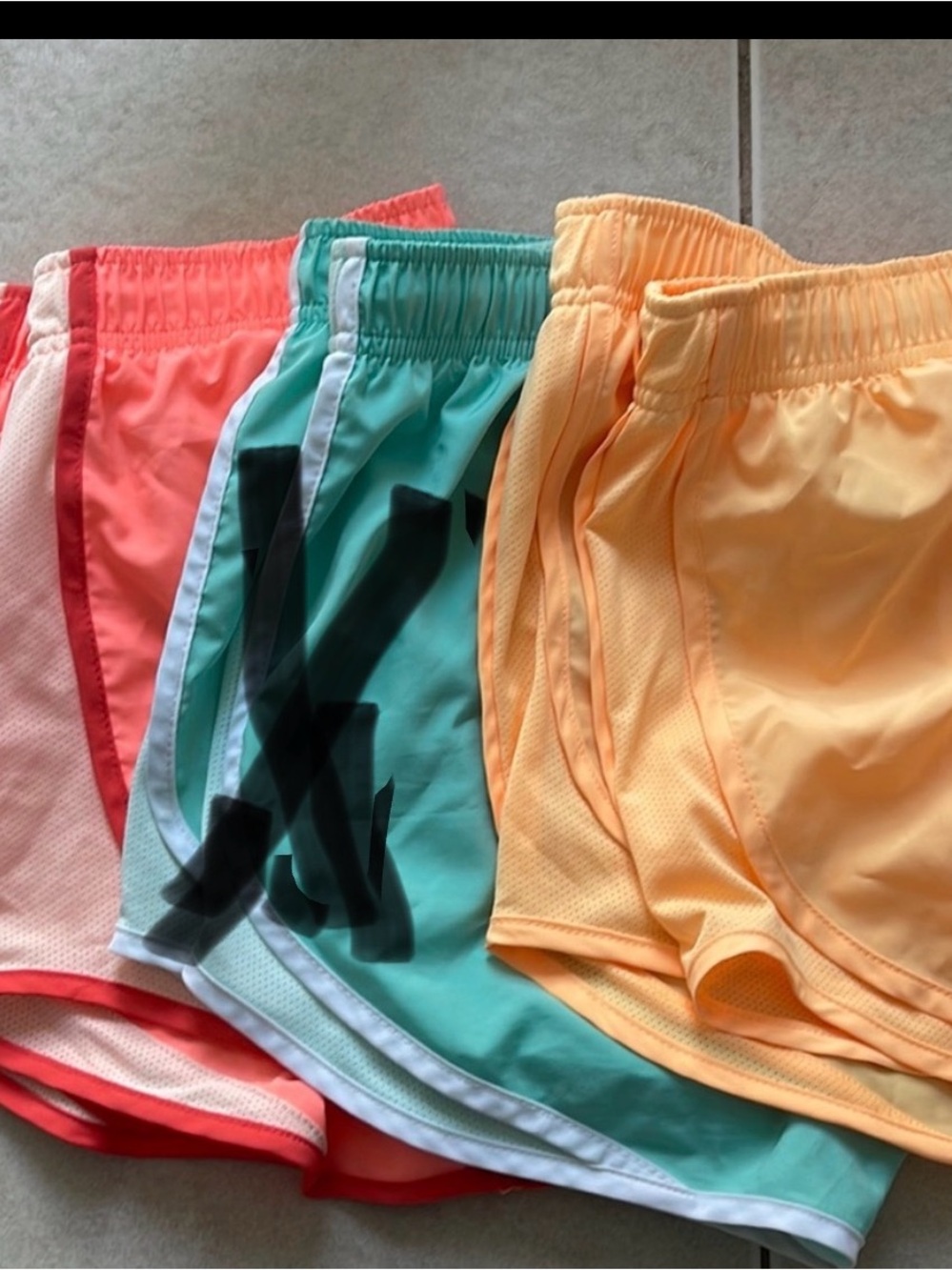 TWO-Nike Women's Athletic Shorts - Coral, Peach